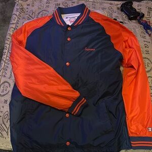 Champion and supreme , Knicks color Varsity windbreaker brand new with tags